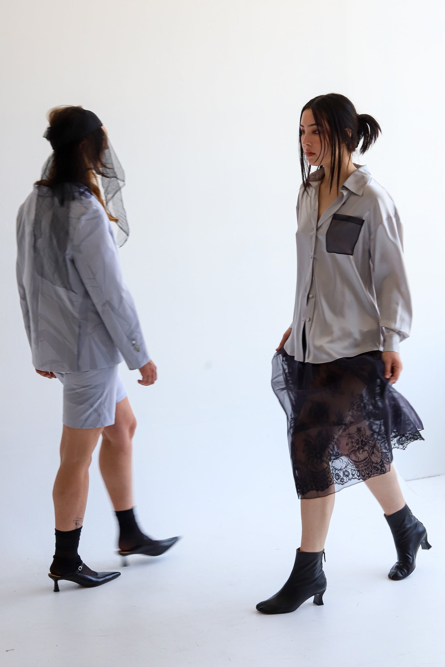 Hannah Button Down Shirt in Silk